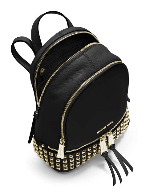 black and white michael kors backpack purse|Michael Kors black ribbed purses.